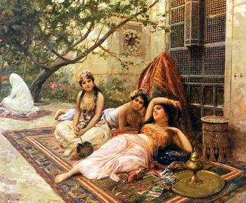 Arab or Arabic people and life. Orientalism oil paintings  505, unknow artist